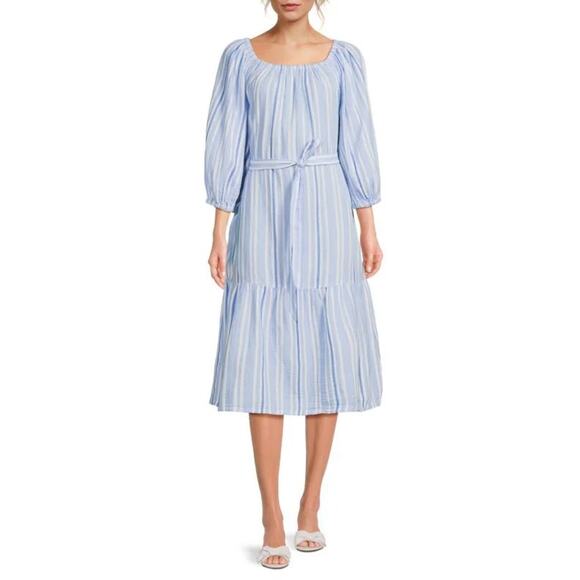 Tommy Bahama Island Gauze Villa Solstice Belted Midi Dress New Size Small - Picture 1 of 6